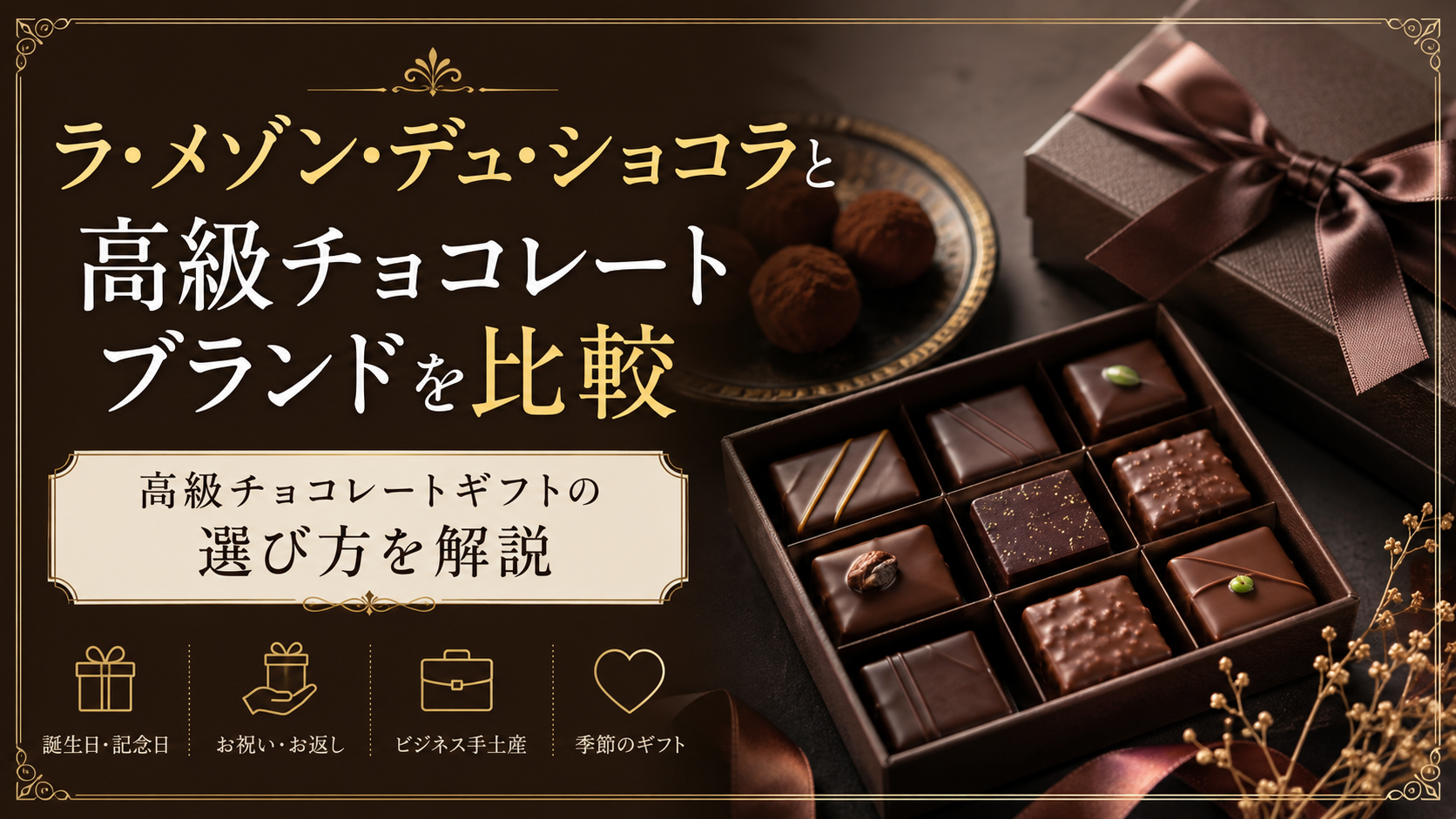 ラ・メゾン・デュ・ショコラと高級チョコレートブランドを比較｜ギフト選びのポイントを解説
