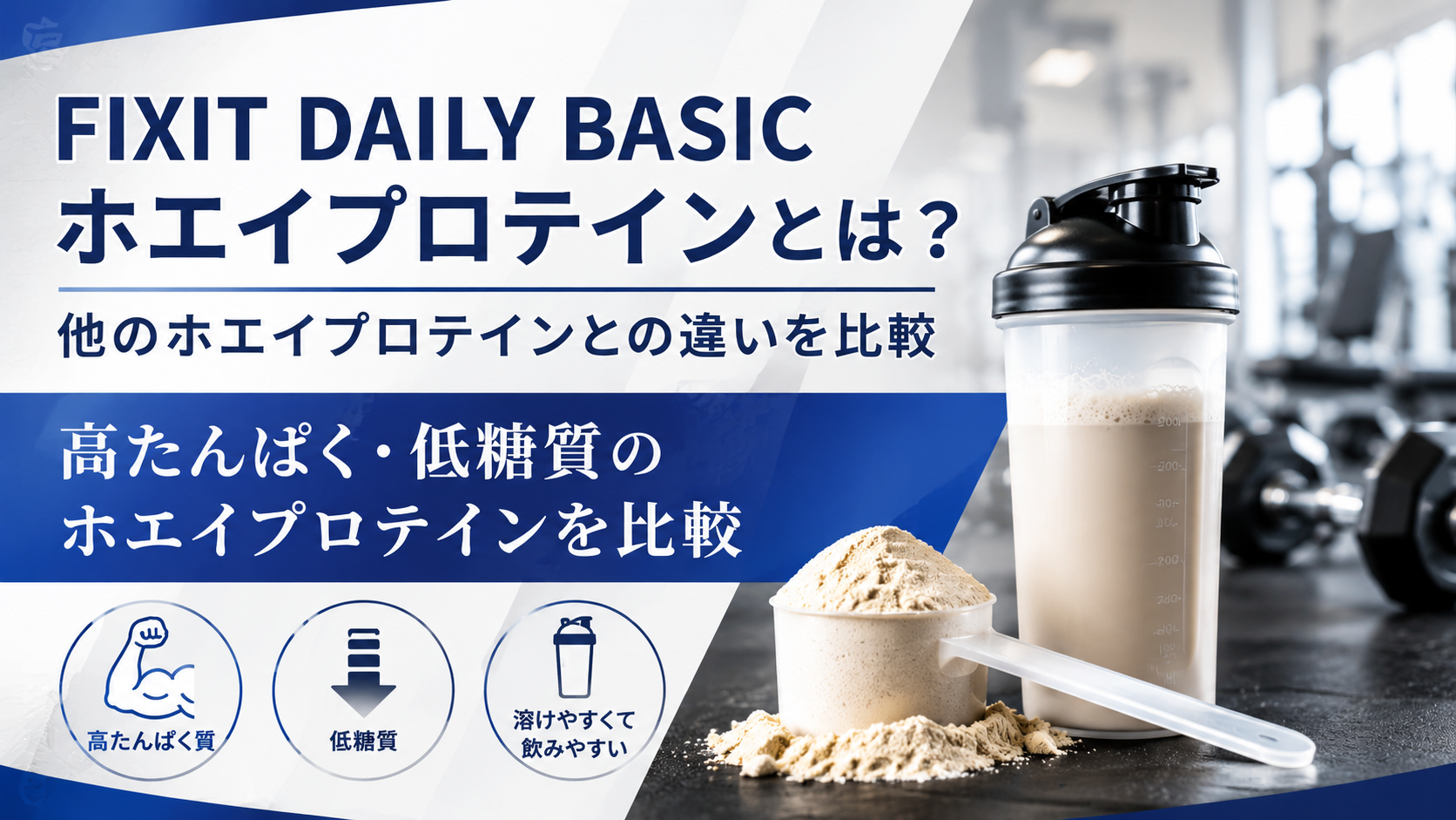 FIXIT DAILY BASIC ホエイプロテインとは？他のホエイプロテインとの違いを比較